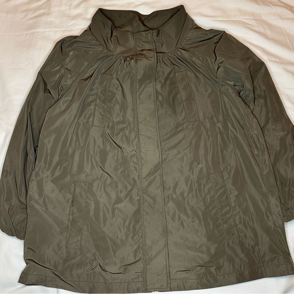 Max & Moi Coat Patterned Lining Fall Green Jacket… - image 1